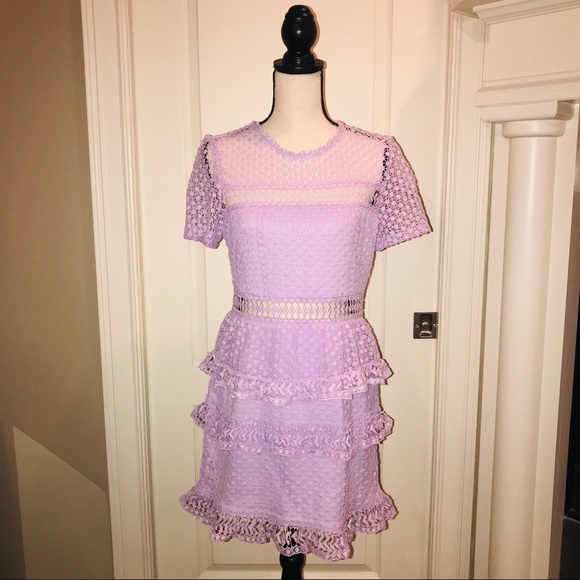 Ina Dresses & Skirts - Lavender lace dress-sheer top